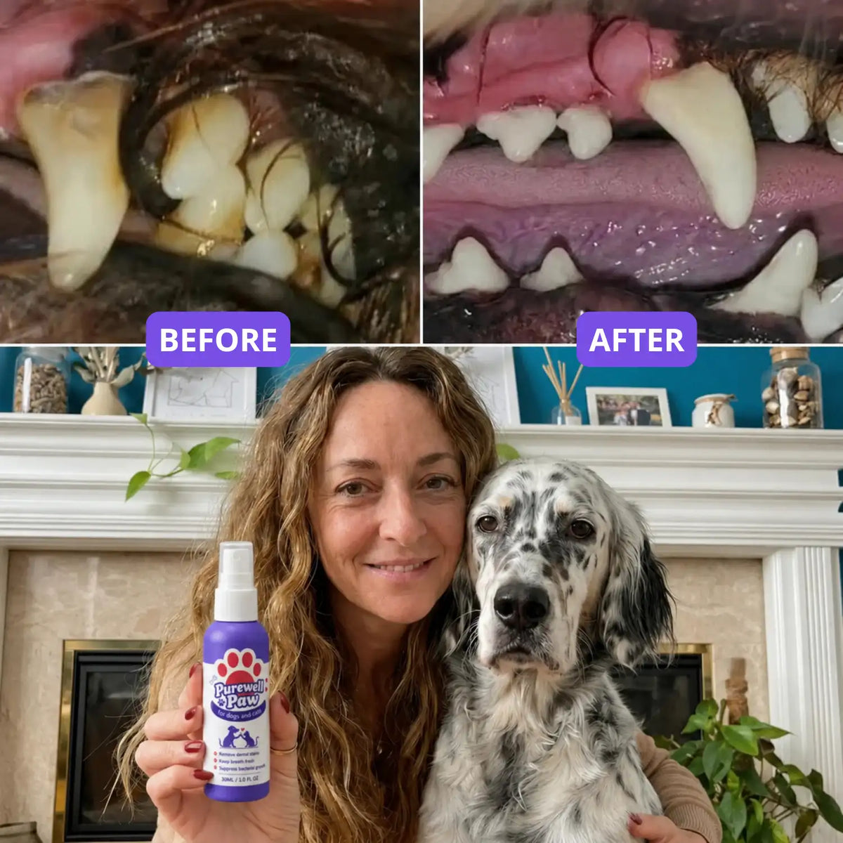 Dental Spray – Eliminates the bacteria causing tartar and bad breath in dogs