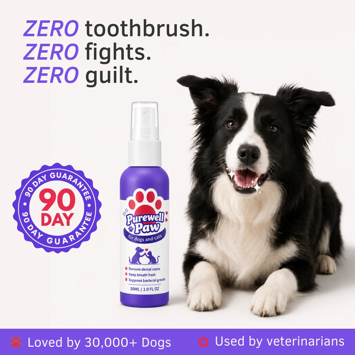 Dental Spray – Eliminates the bacteria causing tartar and bad breath in dogs