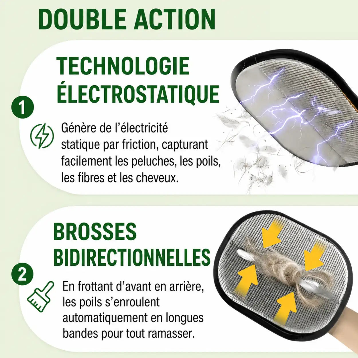 V3 Gant Anti-Poils Réutilisable & Écologique